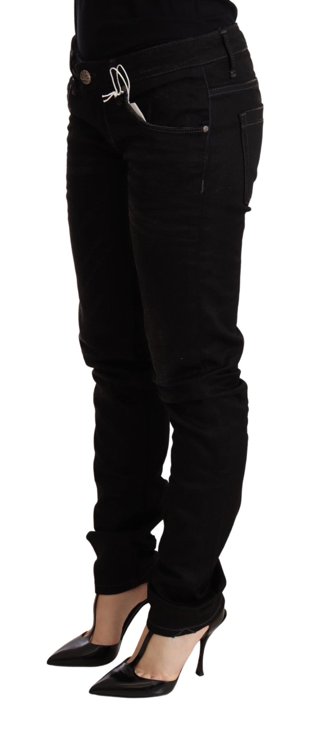 - Sleek Black Wash Skinny Jeans