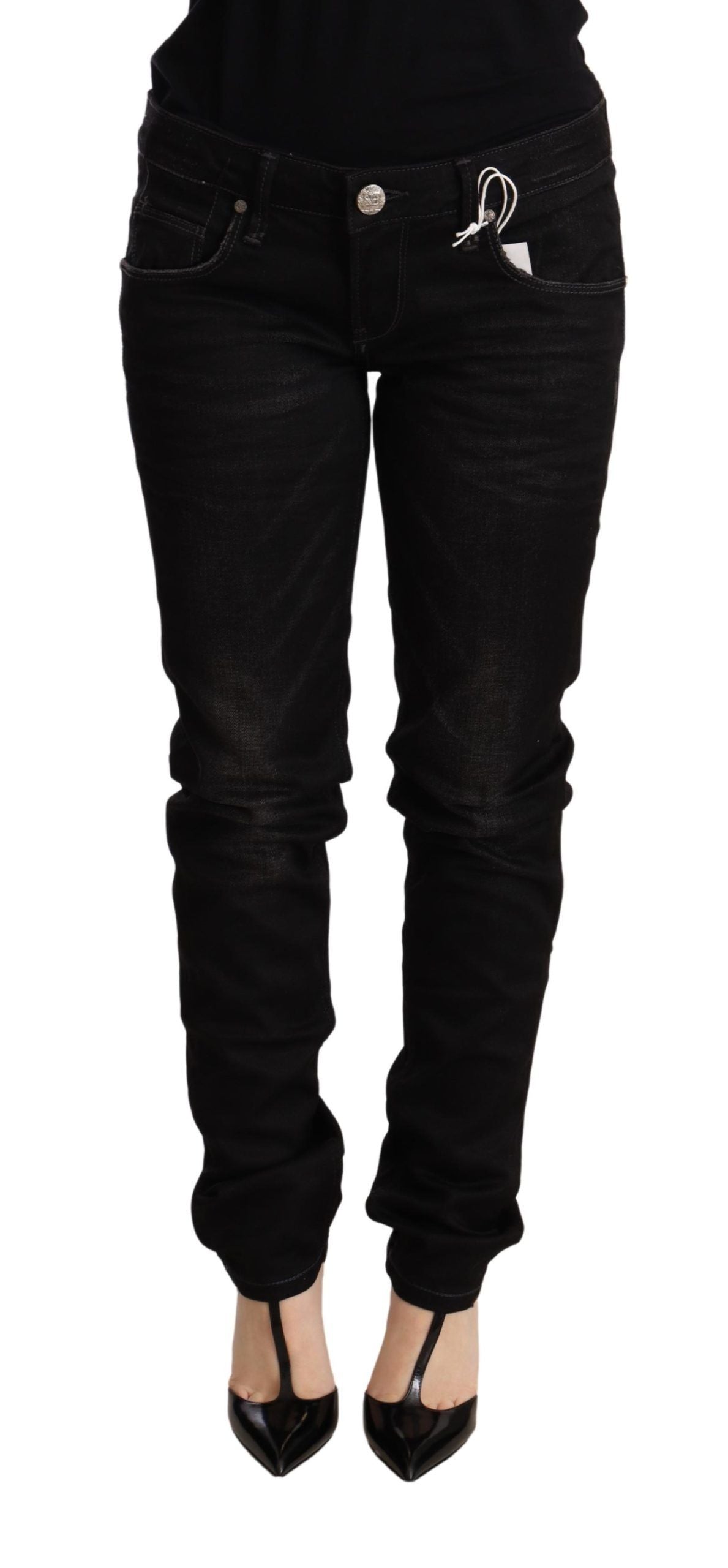 - Sleek Black Wash Skinny Jeans