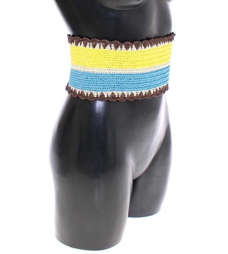 - Runway Woven Raffia-Style Corset Belt