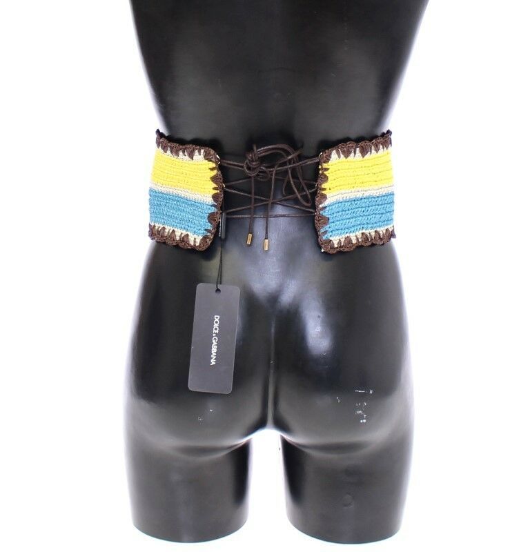 - Runway Woven Raffia-Style Corset Belt