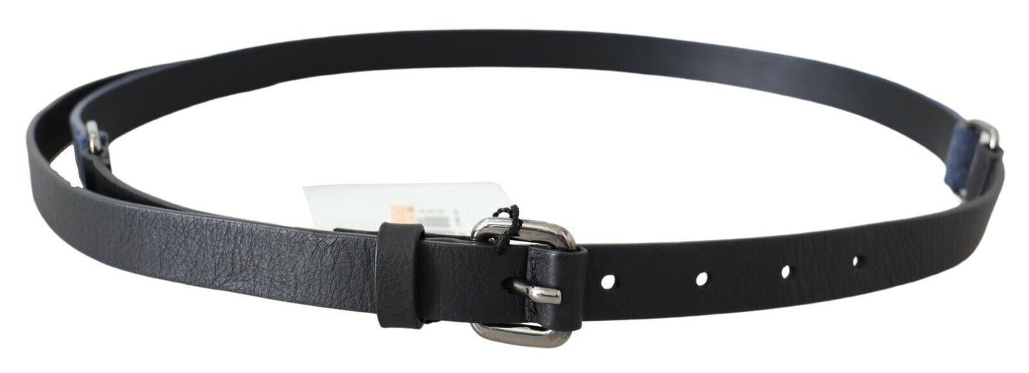- Elegant Black Leather Adjustable Belt