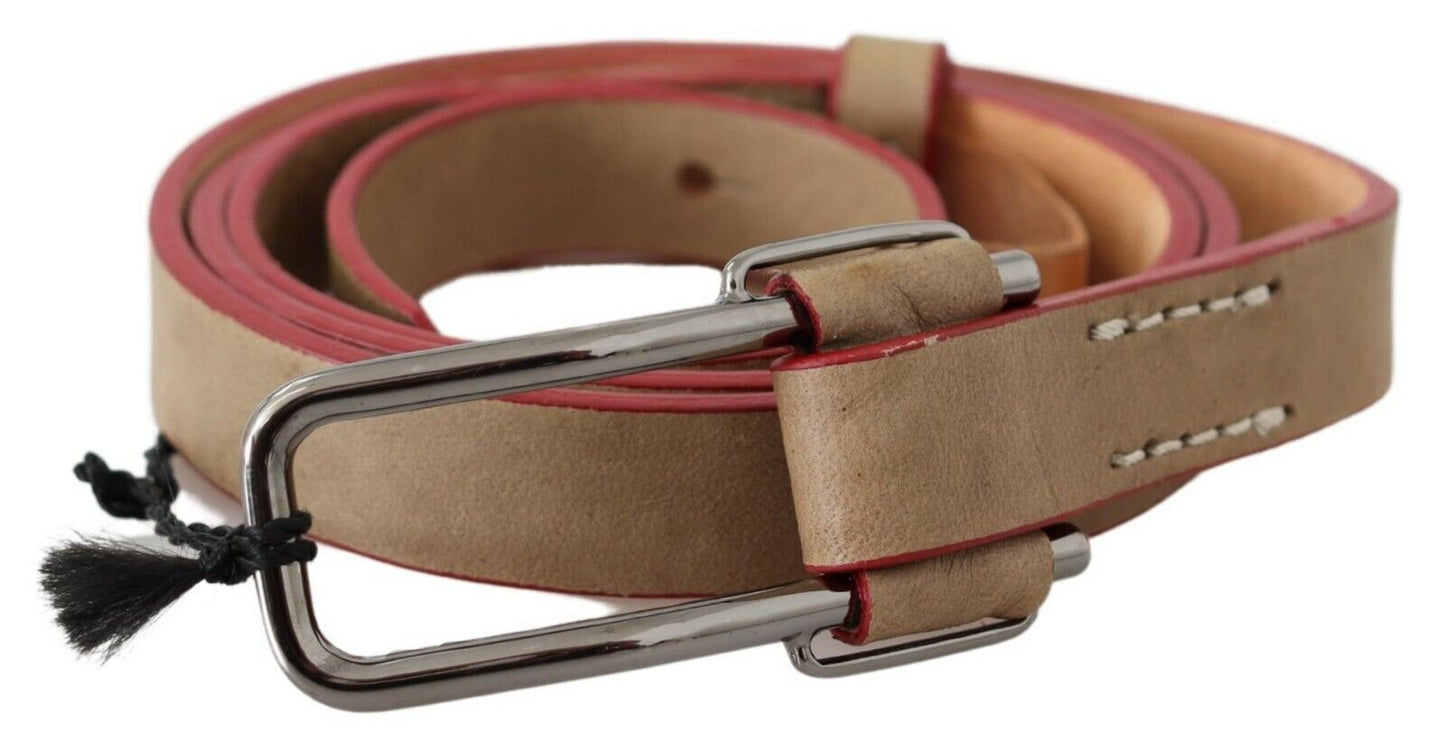- Beige Leather Fashion Belt