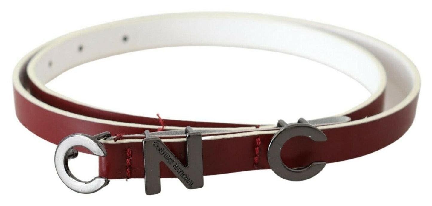 - Chic Maroon Leather Fashion Belt