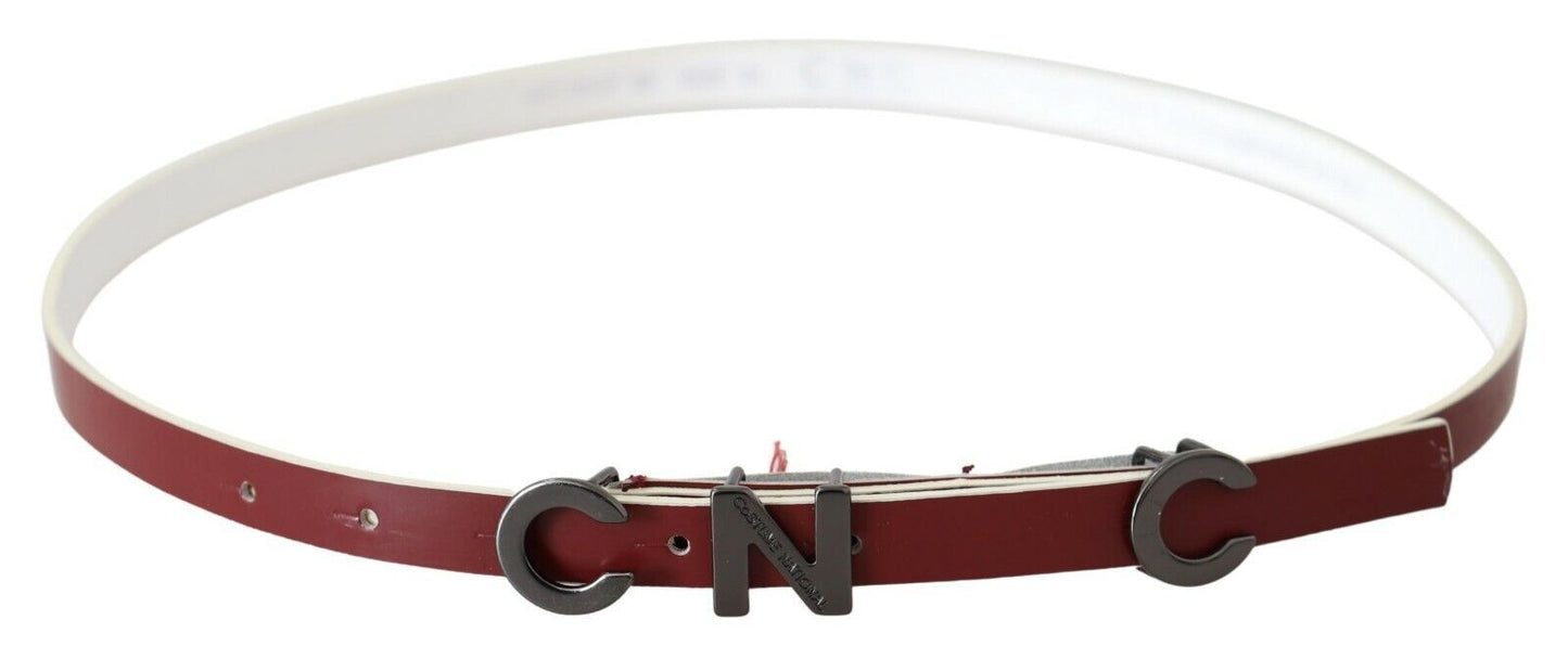 - Chic Maroon Leather Fashion Belt