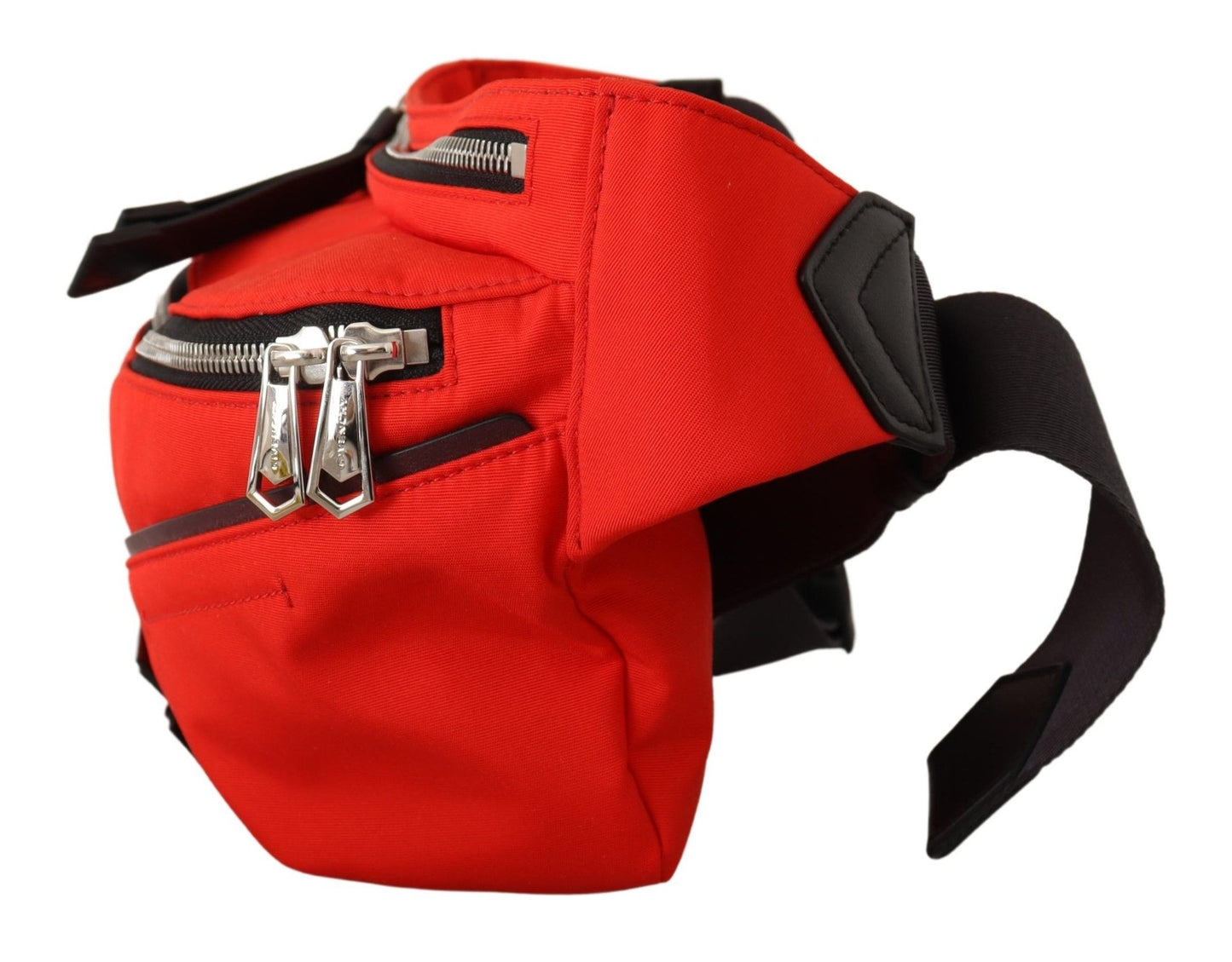 - Elegant Large Bum Belt Bag in Red and Black