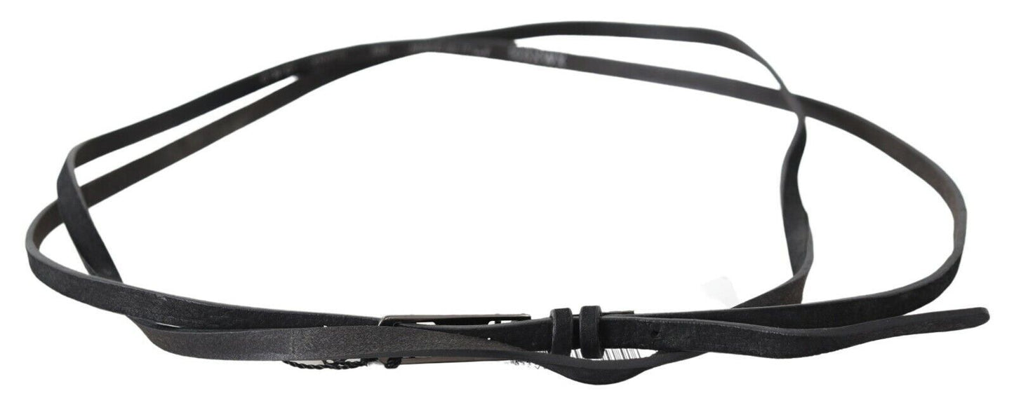 - Elegant Black Leather Adjustable Belt