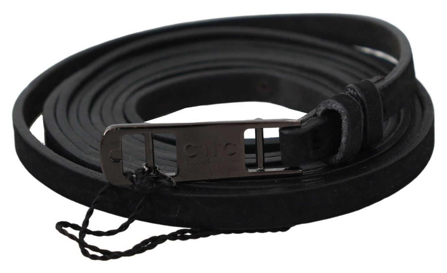 - Elegant Black Leather Adjustable Belt