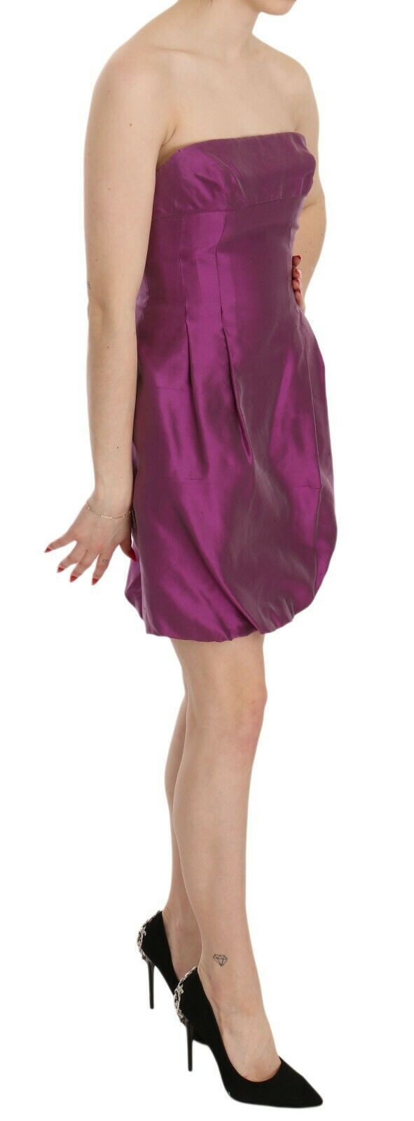 - Elegant Pink Halter Mini Dress