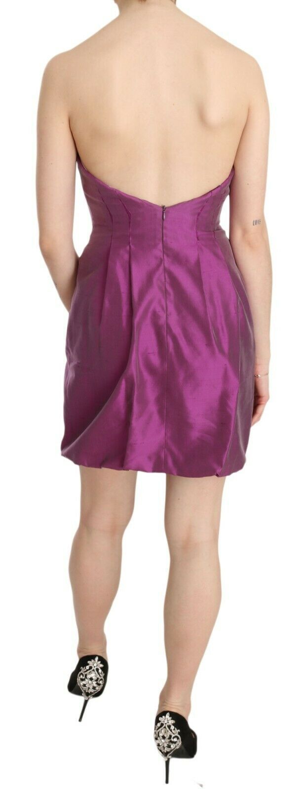 - Elegant Pink Halter Mini Dress