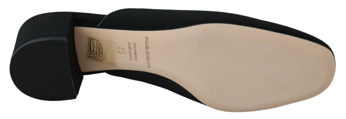 - Chic Black Grosgrain Slide Sandals