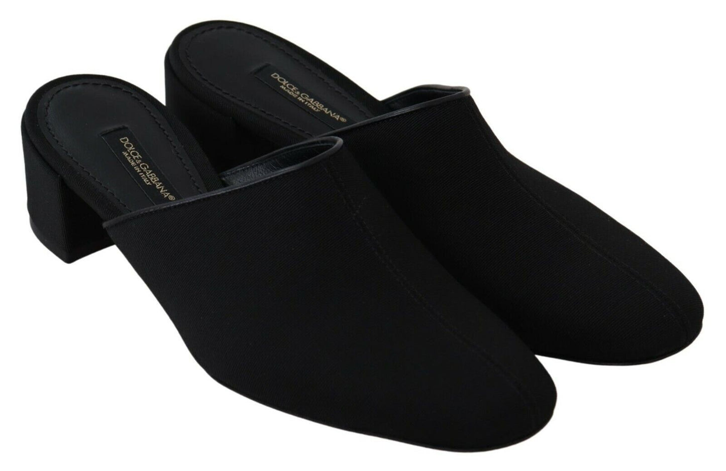 - Chic Black Grosgrain Slide Sandals