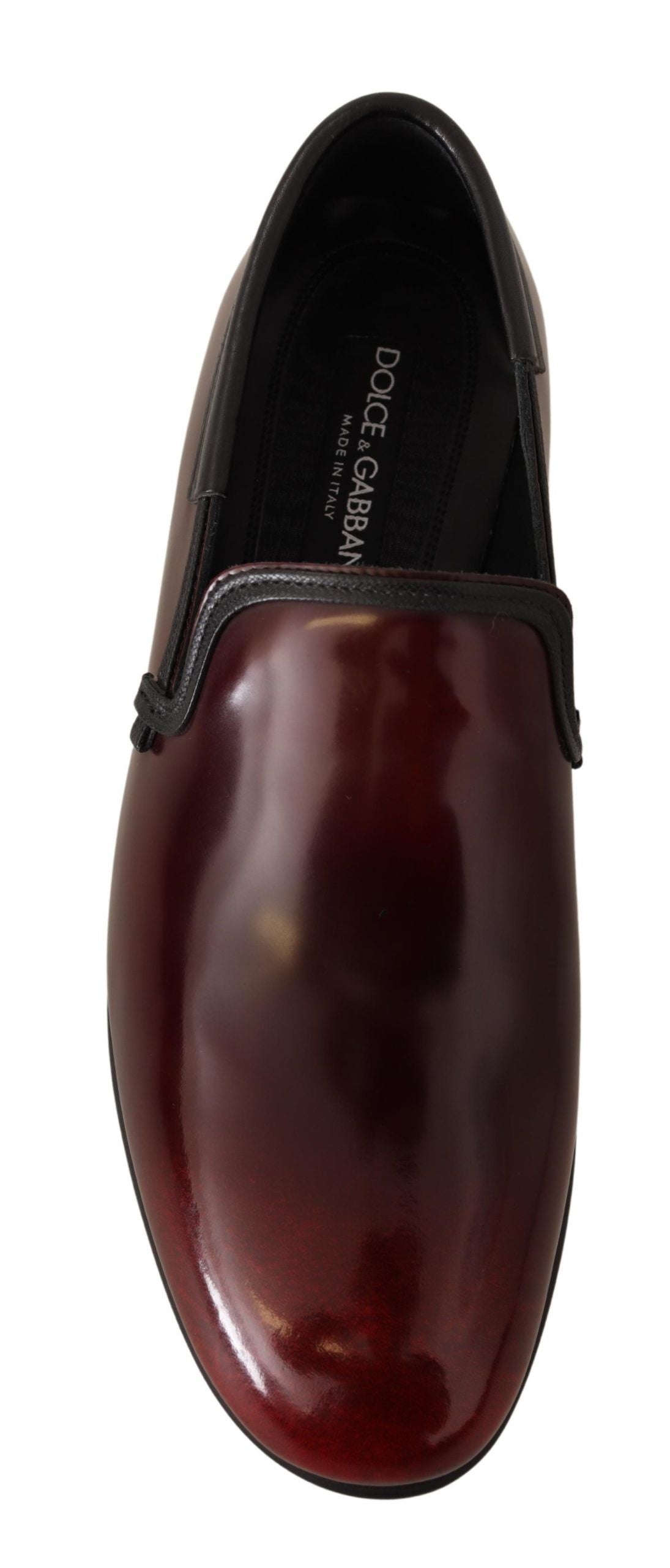 - Elegant Bordeaux Leather Loafers