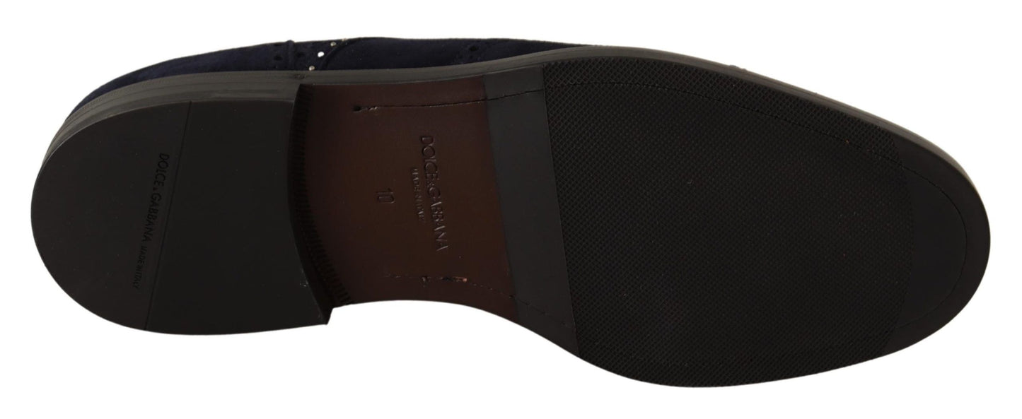 - Elegant Suede Derby Shoes with Silver Studs