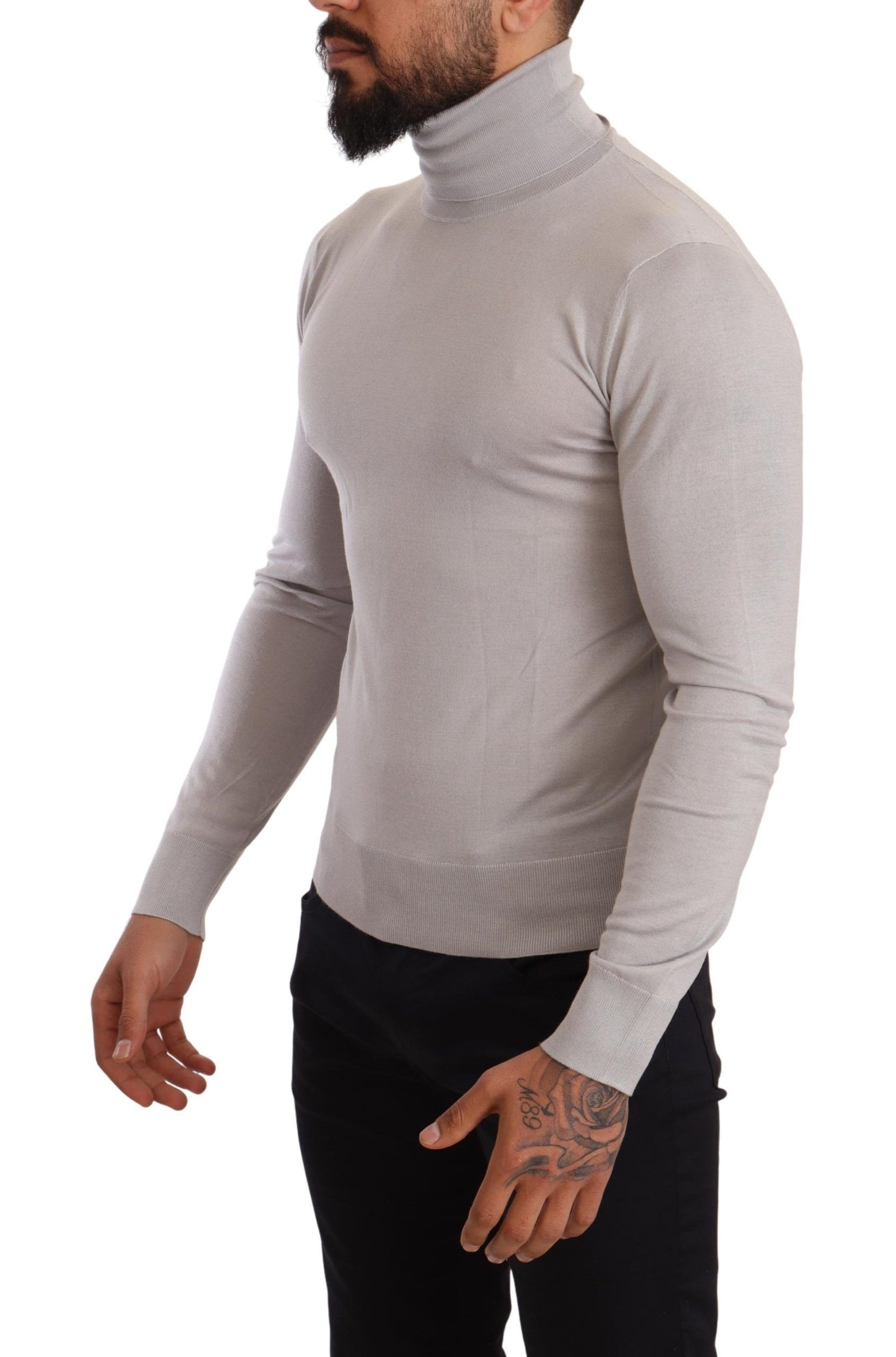 - Elegant Cashmere-Silk Blend Turtleneck