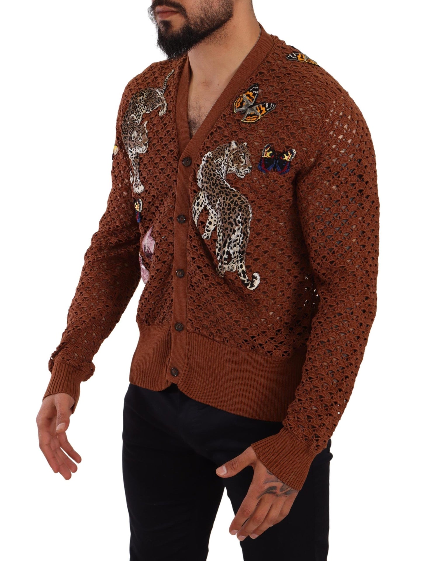 - Refined Elegance Multicolor Embroidered Cardigan