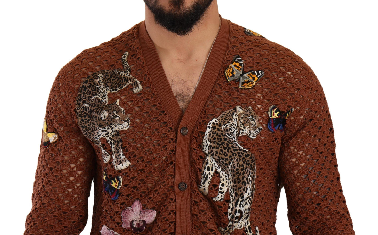 - Refined Elegance Multicolor Embroidered Cardigan