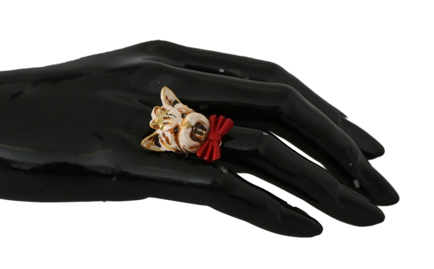 - Elegant Canine-Inspired Gold Tone Ring