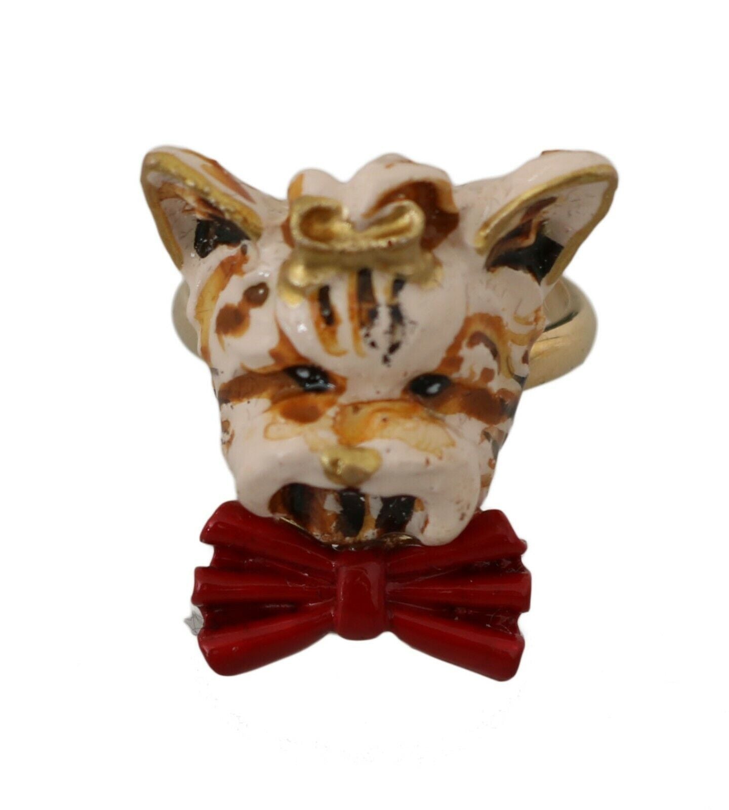 - Elegant Canine-Inspired Gold Tone Ring