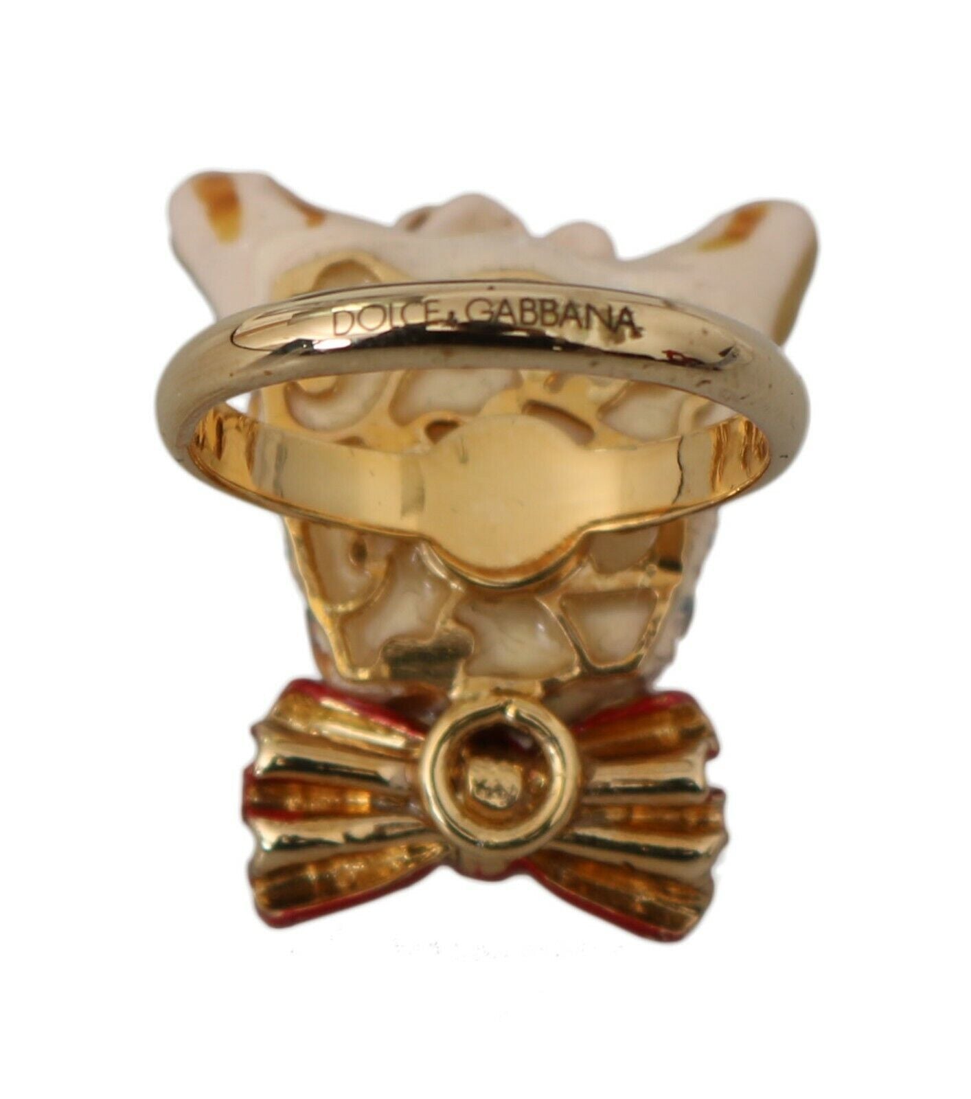 - Elegant Canine-Inspired Gold Tone Ring