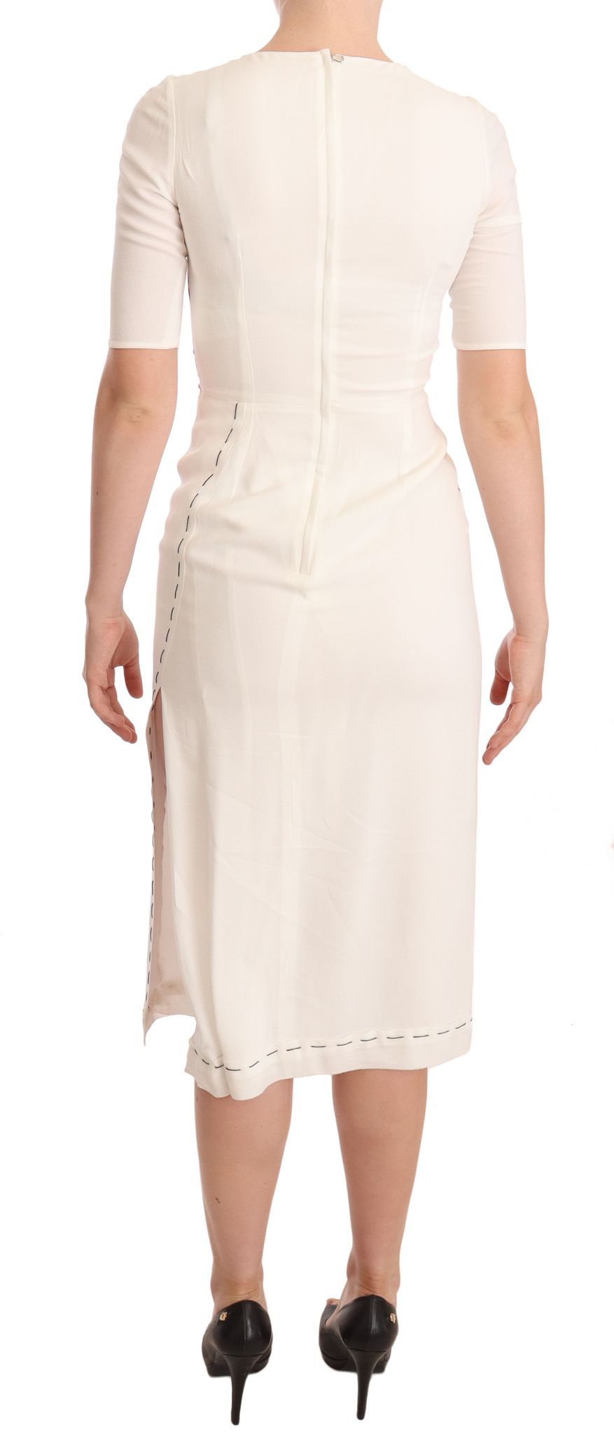 - Elegant Floral Midi Bodycon Dress