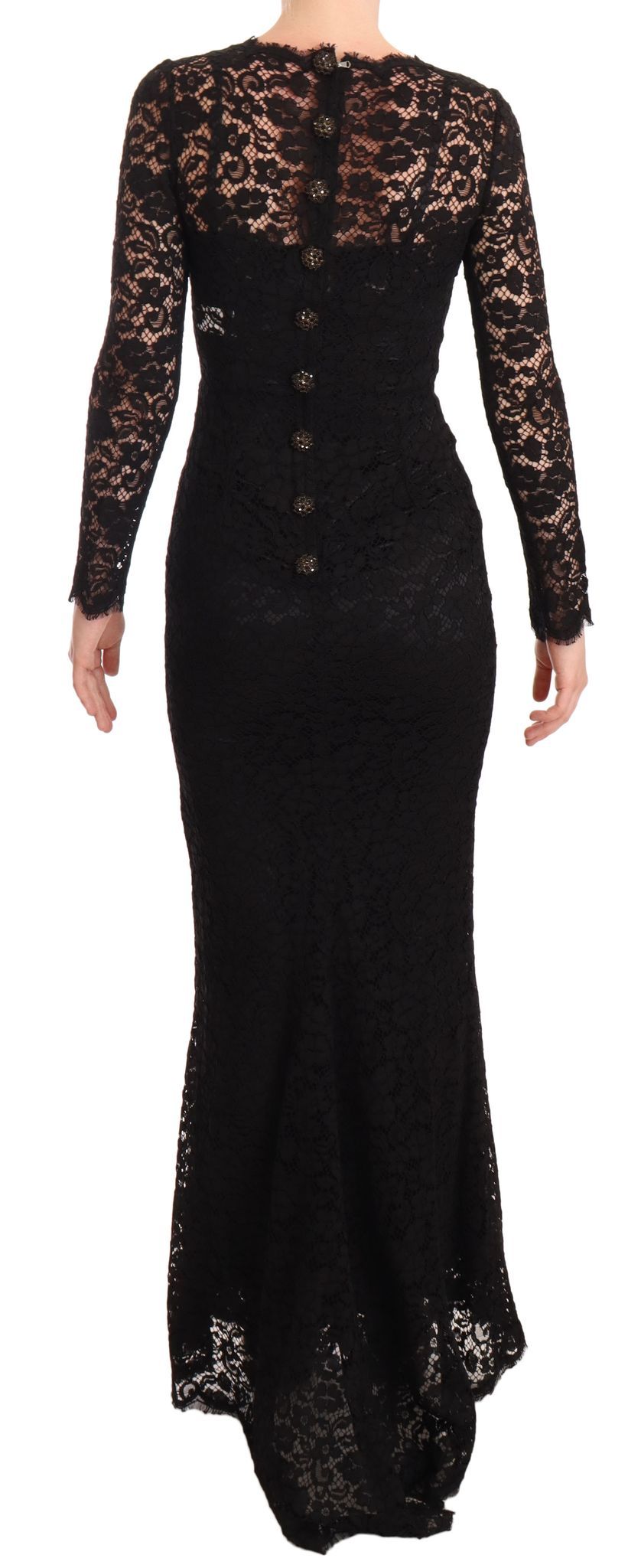 - Elegant Laminated Lace Mermaid Dress