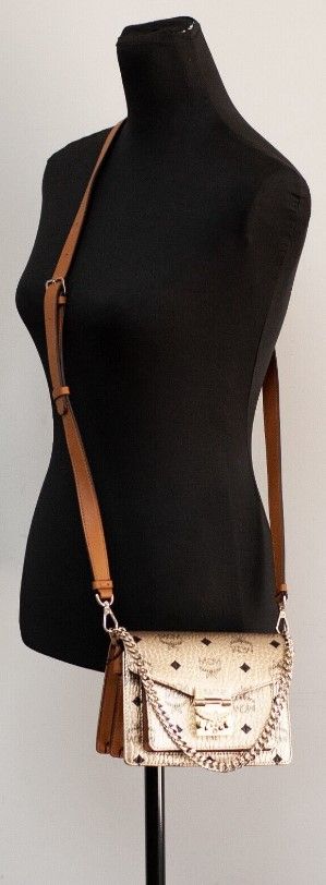 - Signature Berlin Gold Diamond Logo Leather Mini Flap Lock Crossbody Handbag
