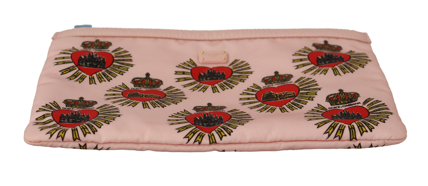 - Elegant Pink Heart Clutch Wallet