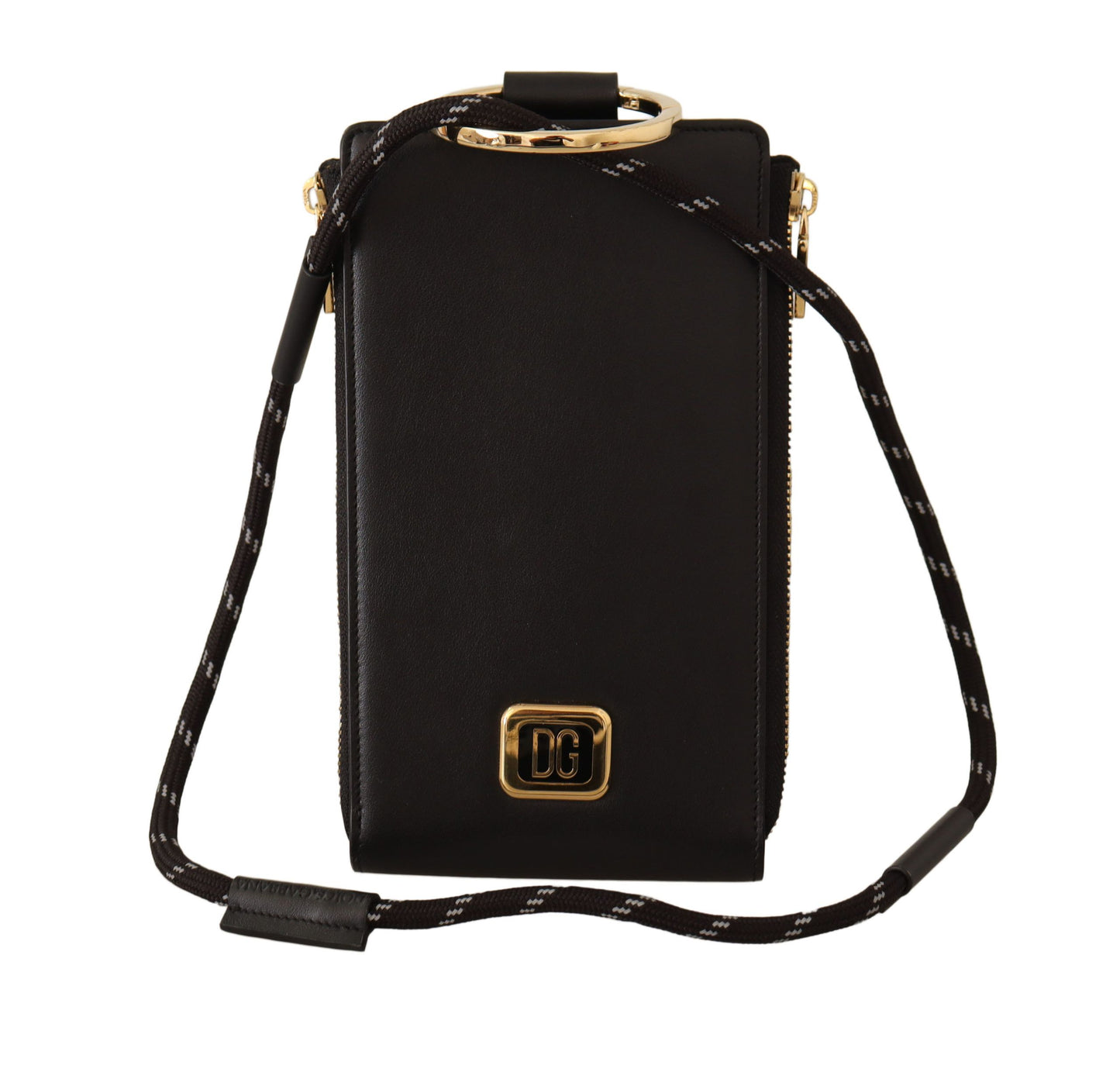 - Elegant Black Leather Strapped Wallet