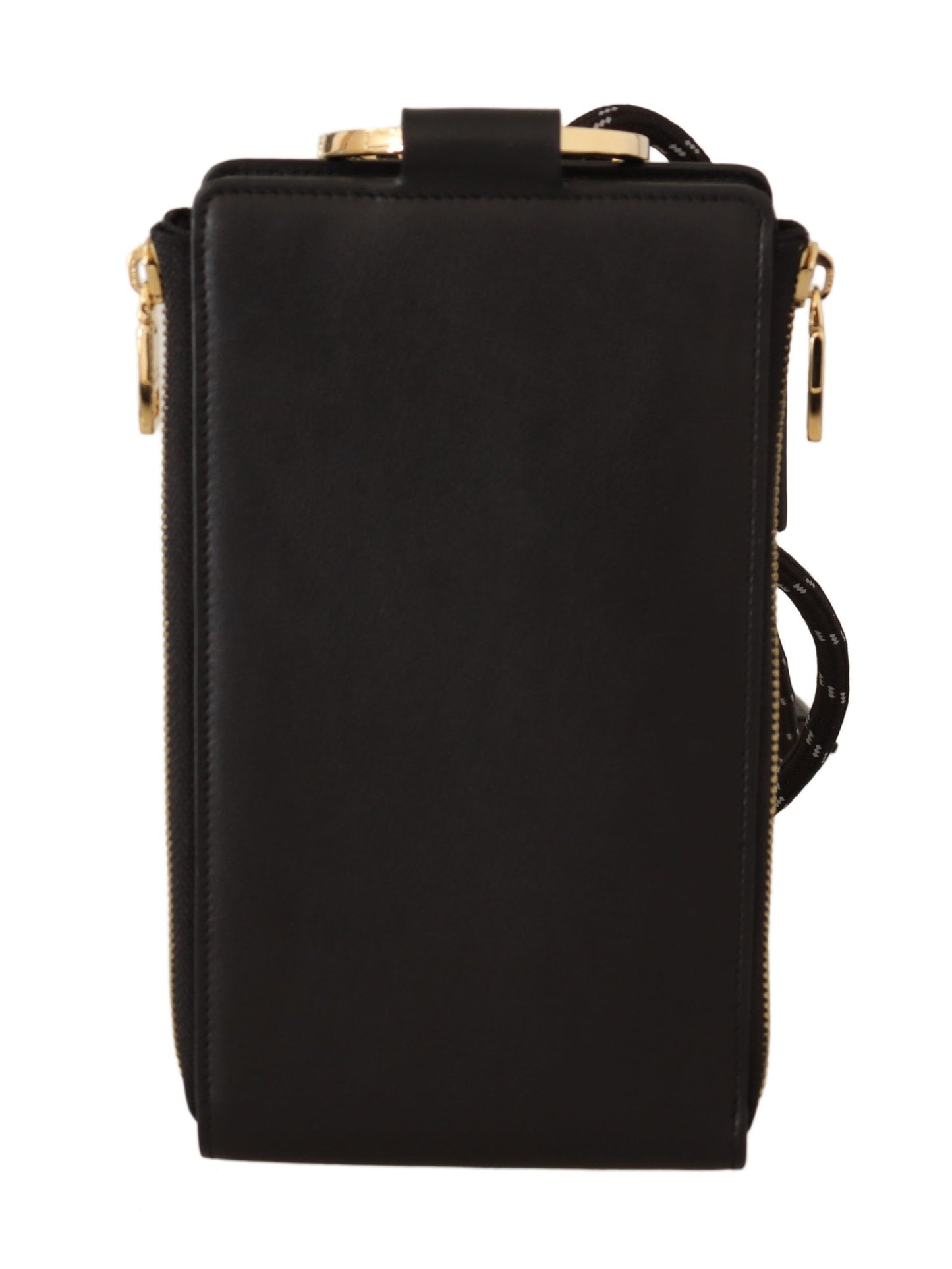 - Elegant Black Leather Strapped Wallet