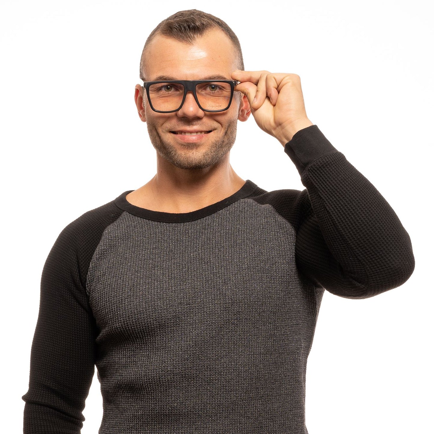 Yohji Yamamoto Black Men’s Optical Frames – Square Full-Rim