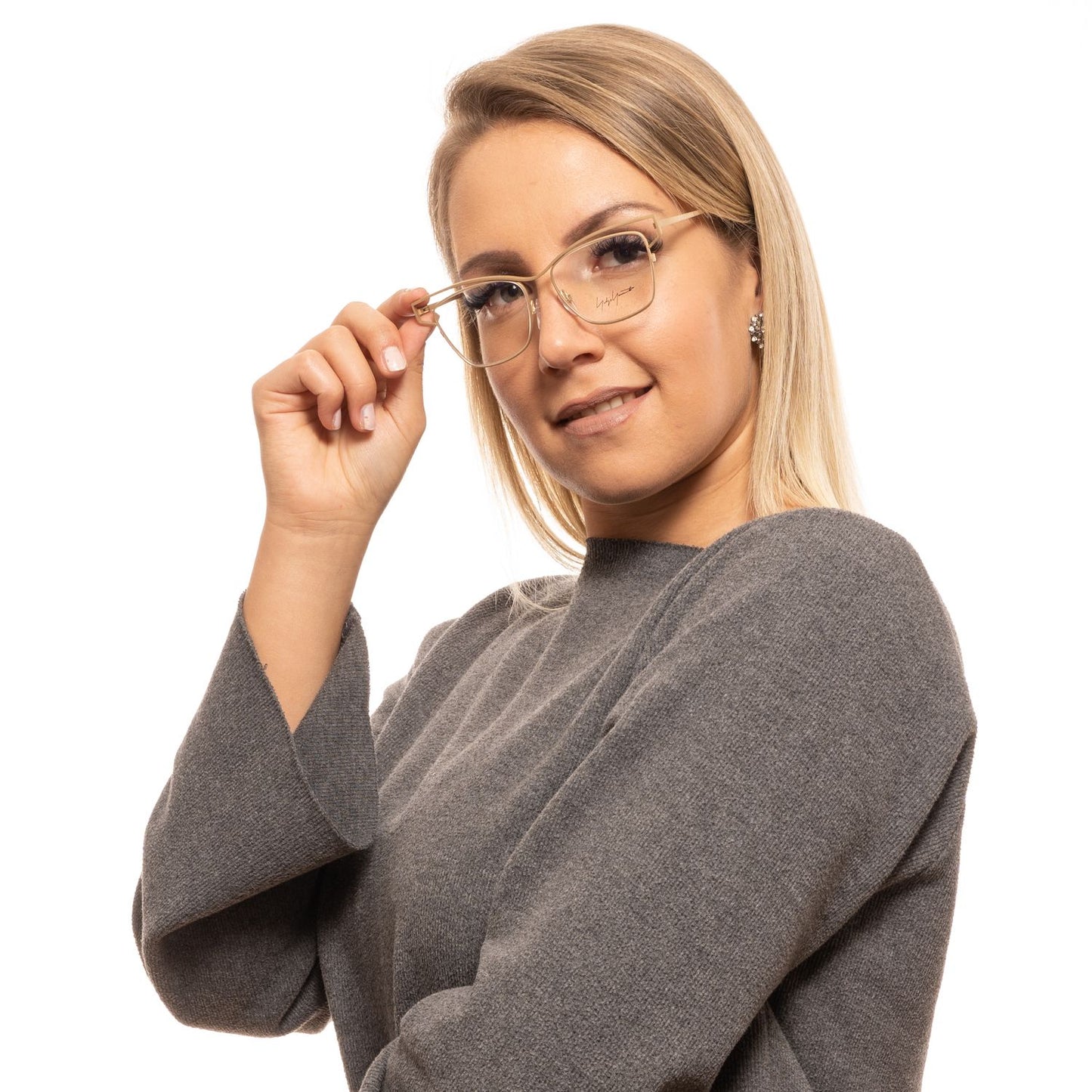 Yohji Yamamoto Women’s Optical Frames – Gold Square Style