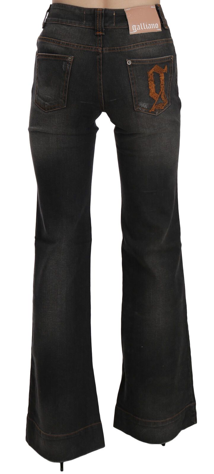 - Svelte Mid Waist Flared Black Denim