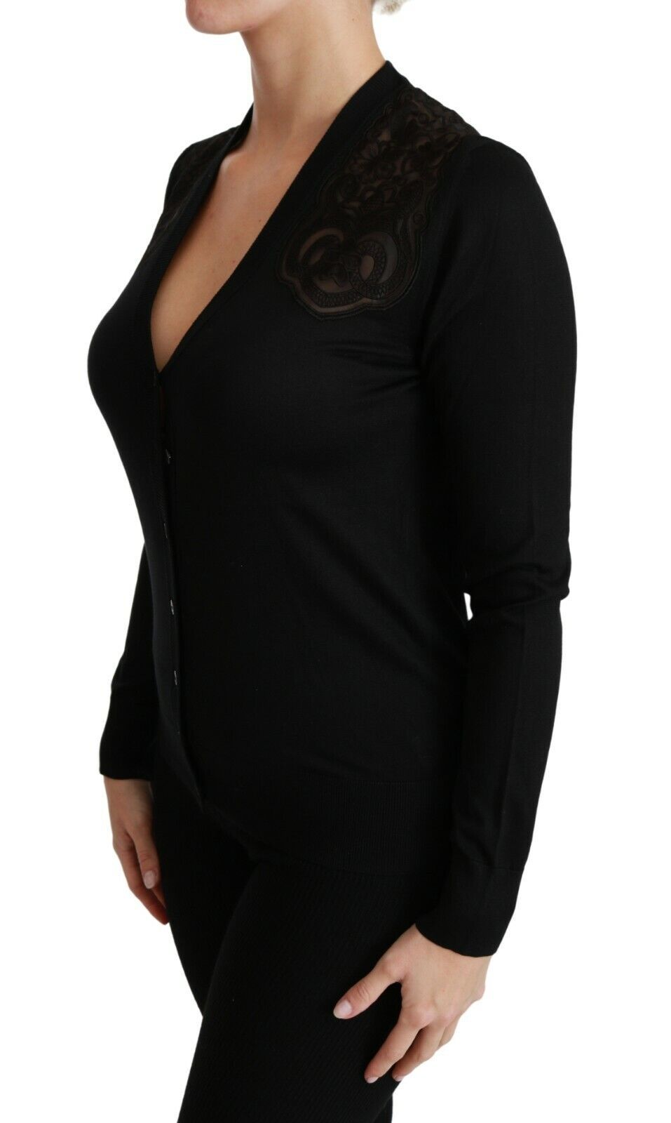 Alluring Silk Blend Lace Cardigan by Dolce & Gabbana