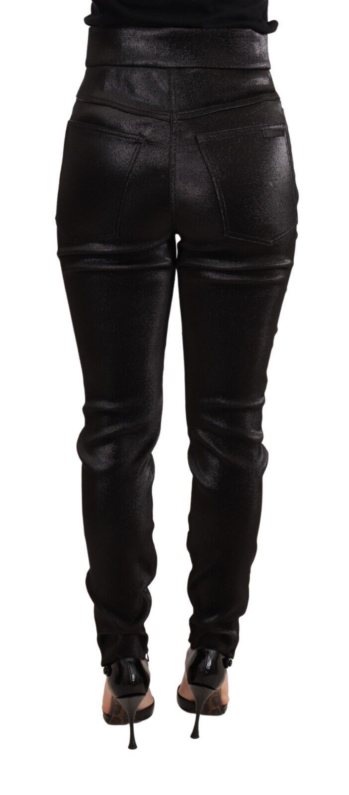 - Elegant Slim Fit Shimmer Cropped Pants