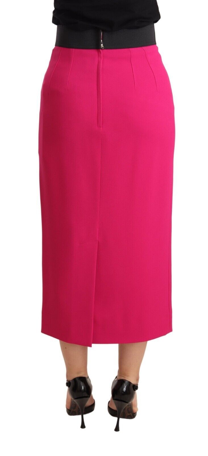 - Elegant High-Waisted Pencil Skirt in Pink