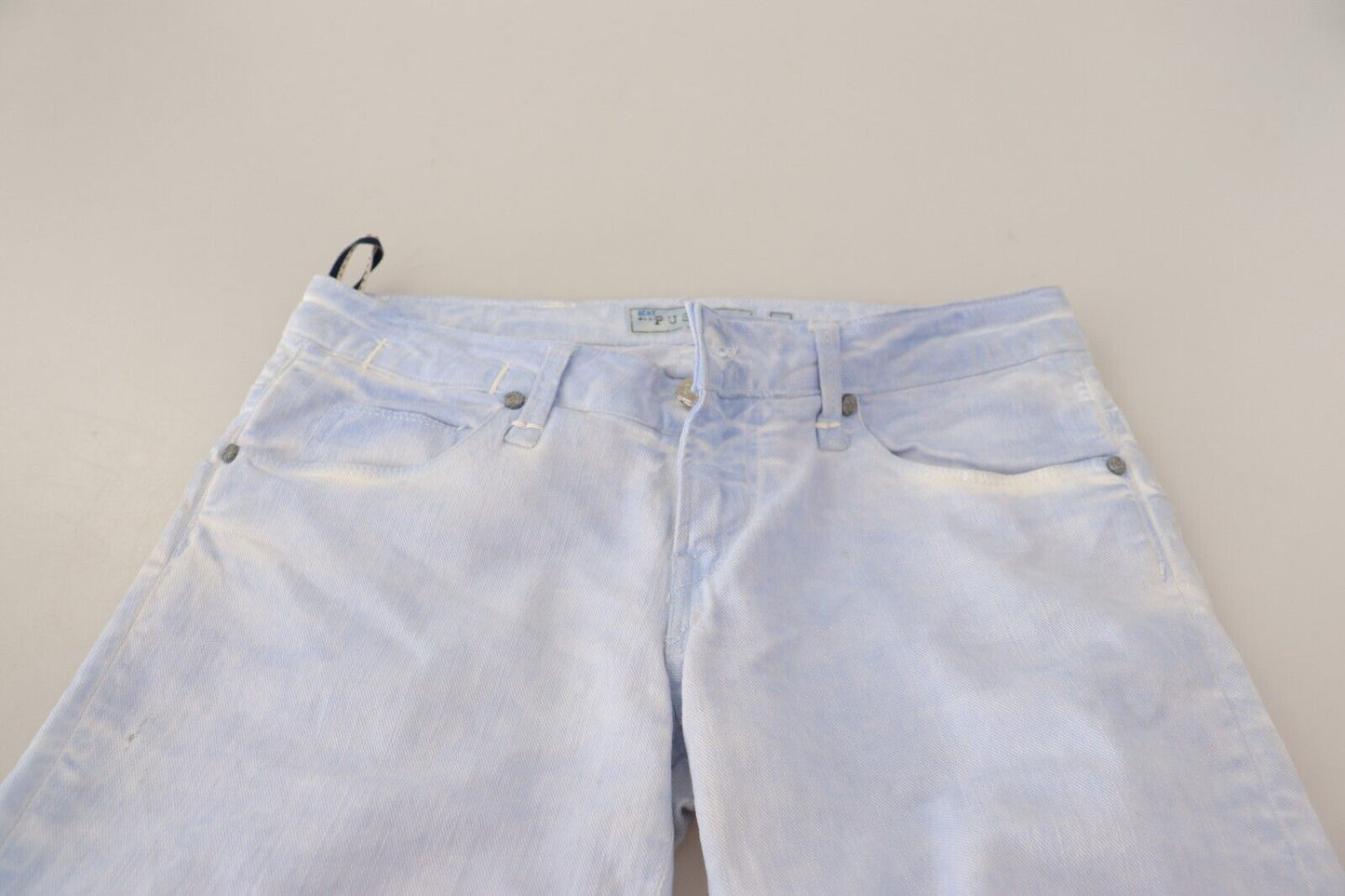 - Light Blue Cotton Push Up Denim Jeans