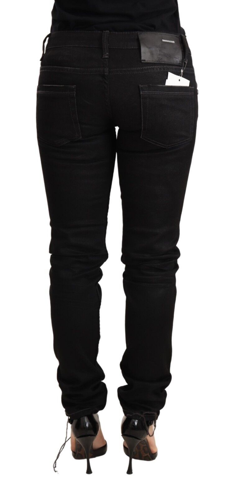 - Sleek Black Washed Skinny Jeans