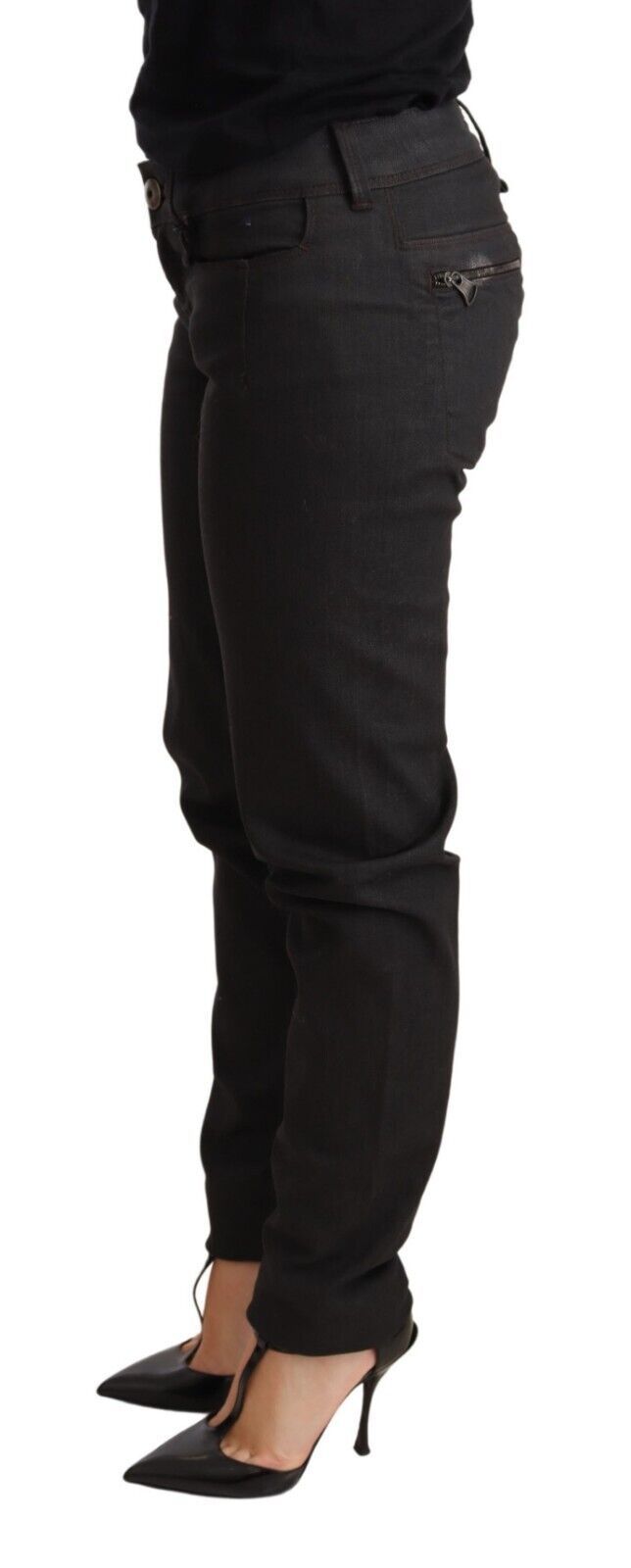 - Chic Black Low Waist Skinny Jeans