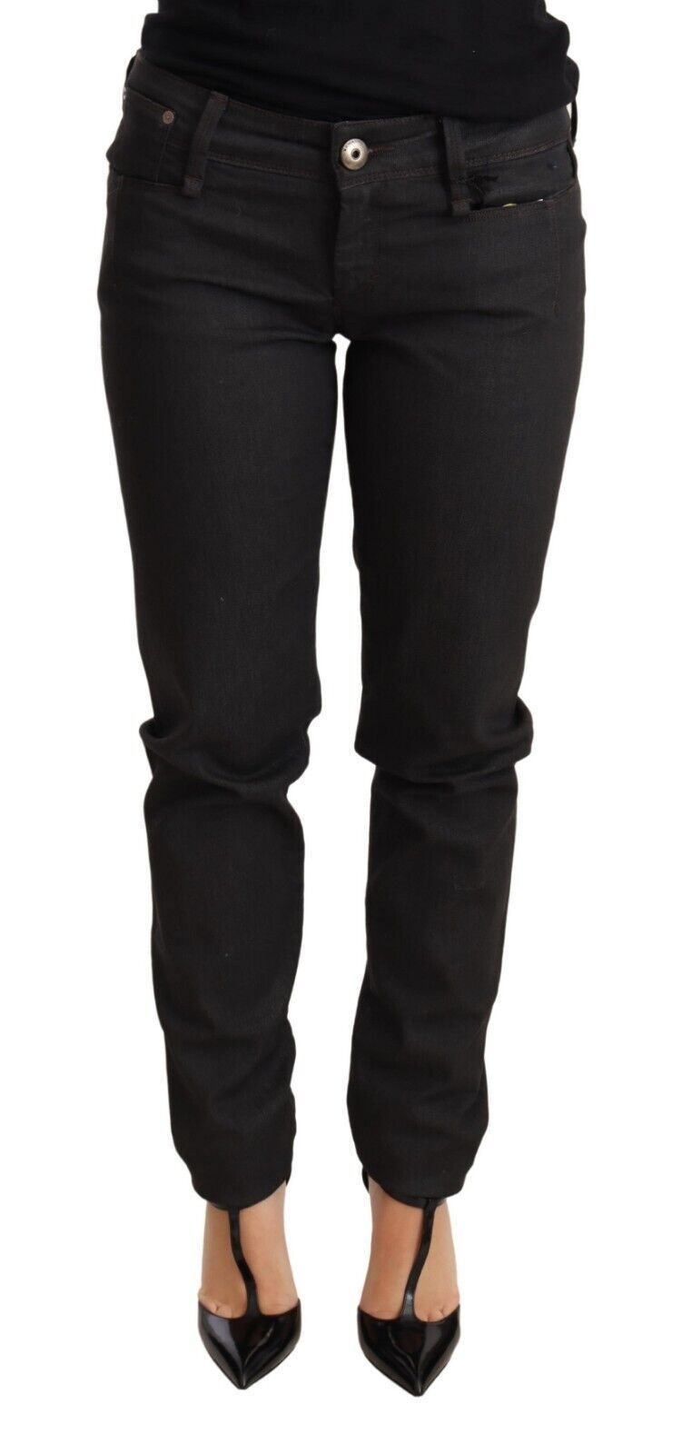 - Chic Black Low Waist Skinny Jeans
