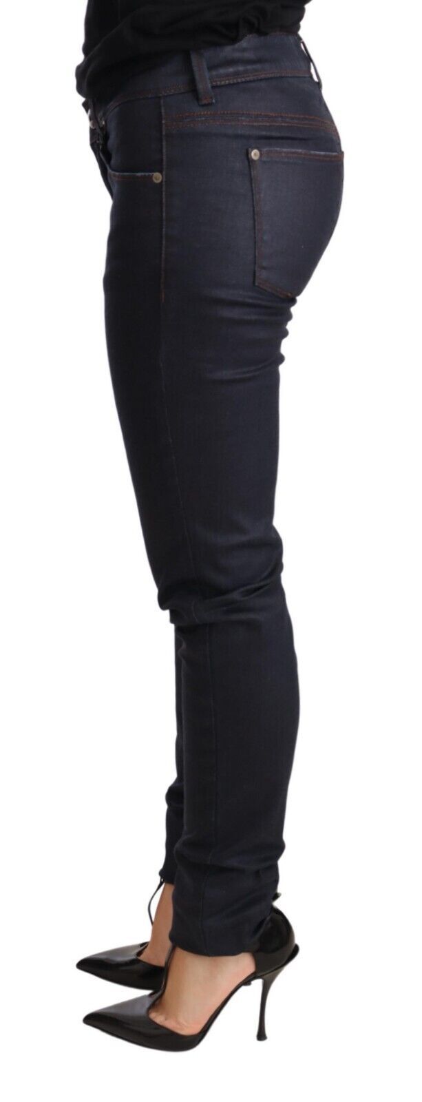 - Chic Dark Blue Low Waist Skinny Jeans
