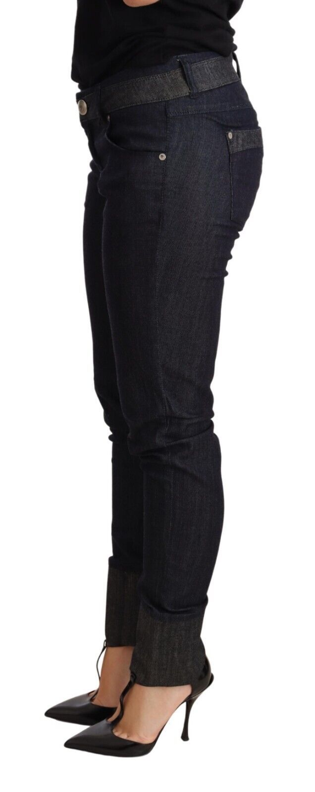 - Chic Dark Blue Skinny Trouser Jeans