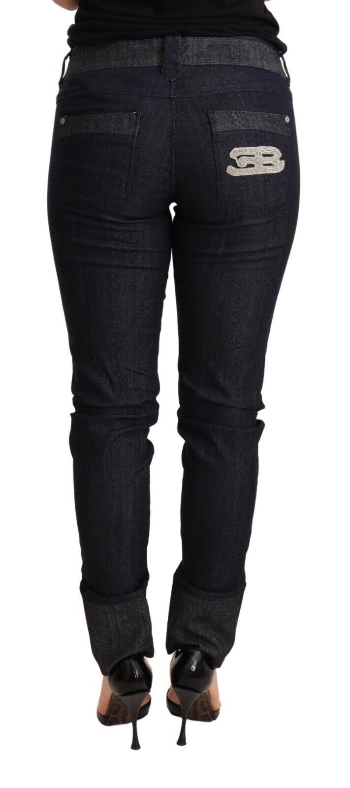 - Chic Dark Blue Skinny Trouser Jeans