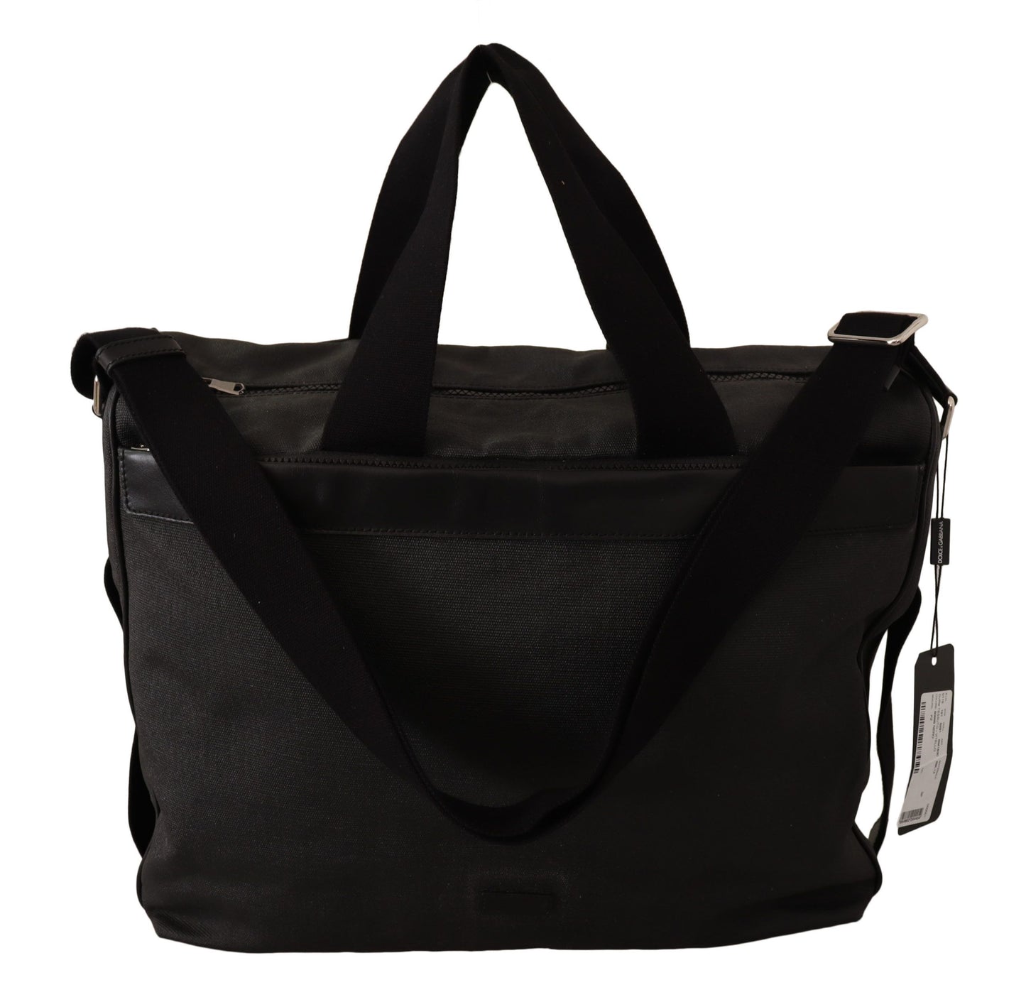 - Elegant Men's Denim & Leather Messenger Bag