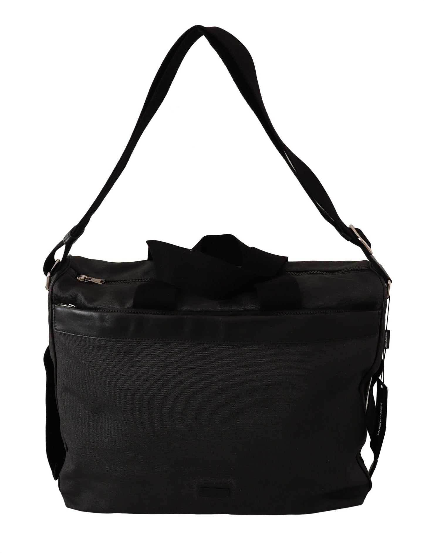 - Elegant Men's Denim & Leather Messenger Bag