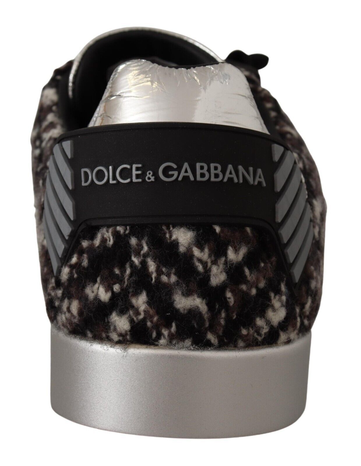 - Silver Elegance Leather Sneakers