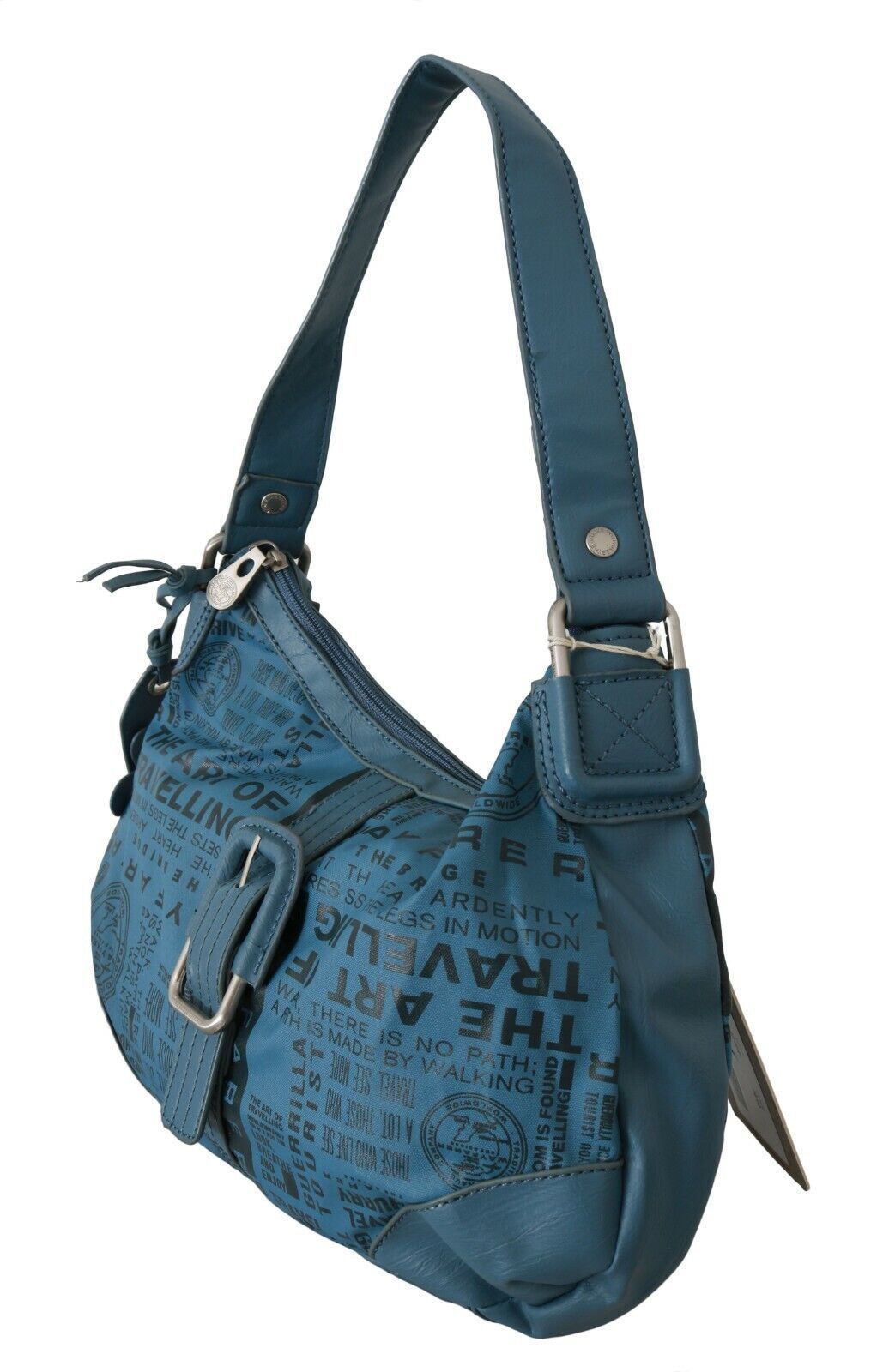- Chic Blue Fabric Shoulder Bag - Perfect for Everyday Elegance