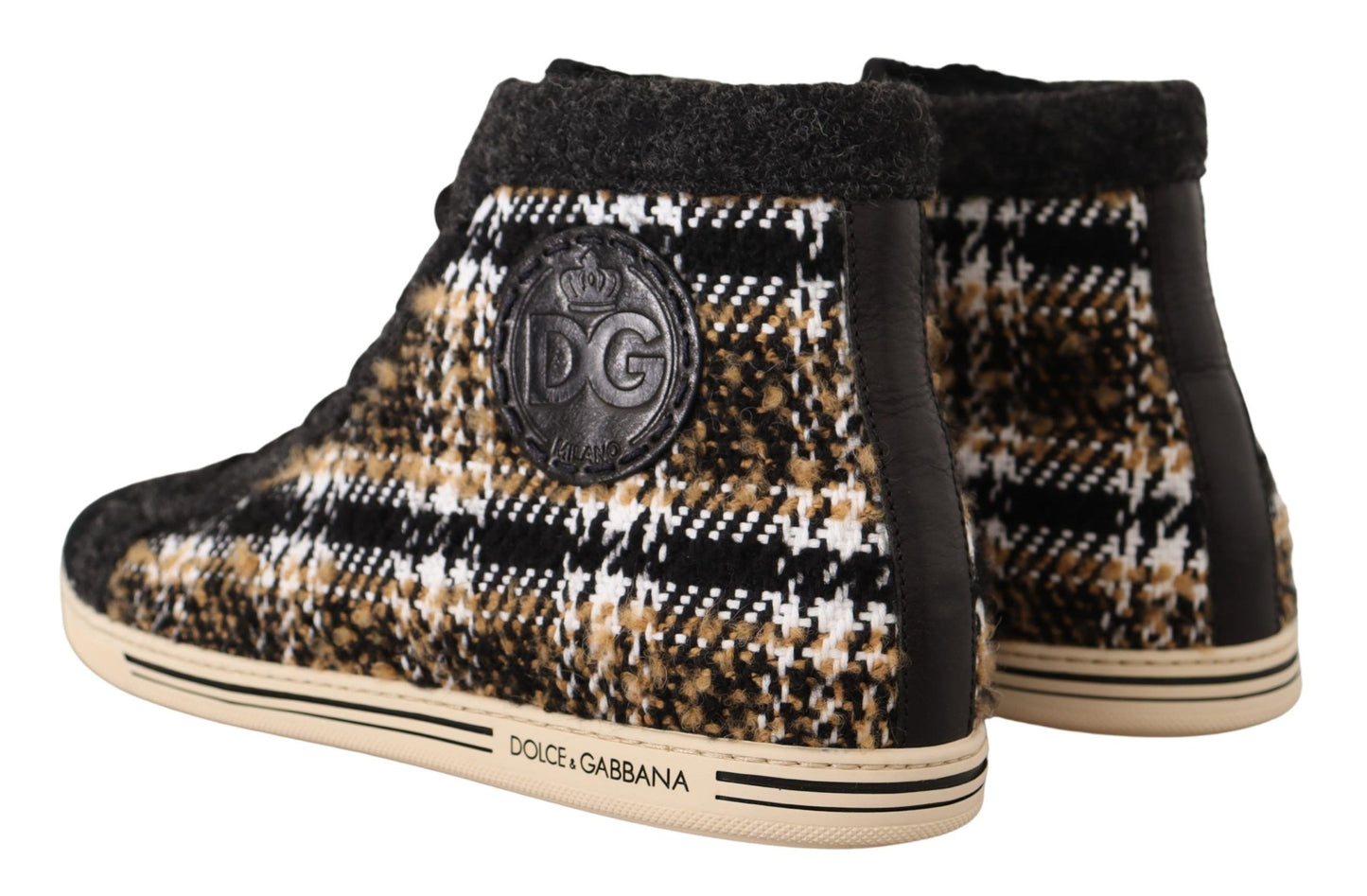 - Beige High Top Fashion Sneakers