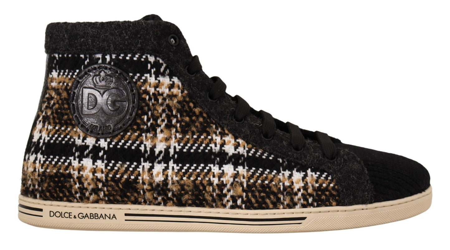 - Beige High Top Fashion Sneakers