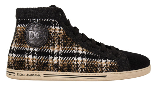 - Beige High Top Fashion Sneakers