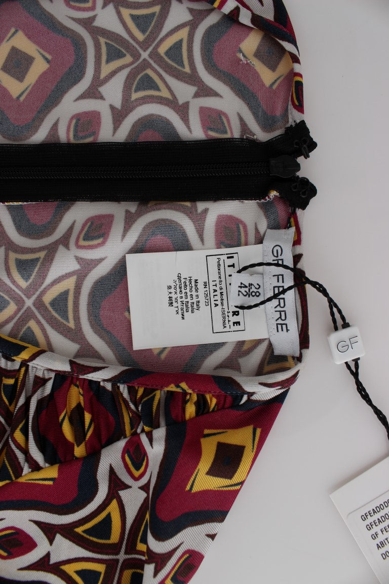 - Chic Multicolor Cocktail V-Neck Dress